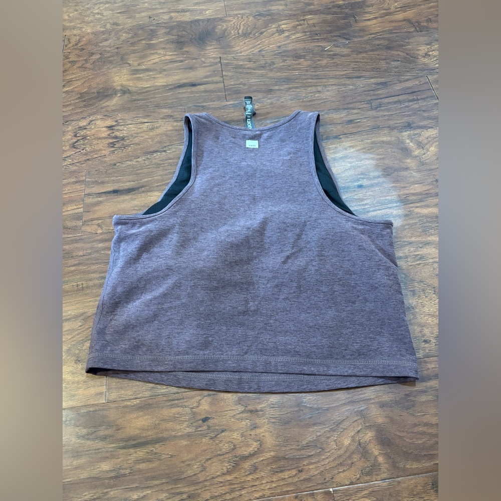 Vuori Elevation Plyo Tank Top In Smoked Plum Heather Size Extra Large - Picture 4 of 5